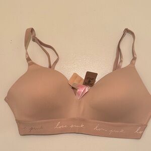 PINK Victoria's Secret Blush Bra Lightly Padded Removable Straps 38B